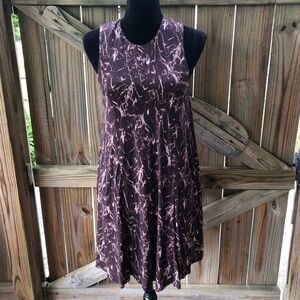 NWT Silence + Noise Urban Outfitters Purple Marbled Mini Swing Dress Size S